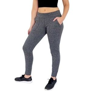 CAbi gray cotton knit tapered zip ankle casual pants size small